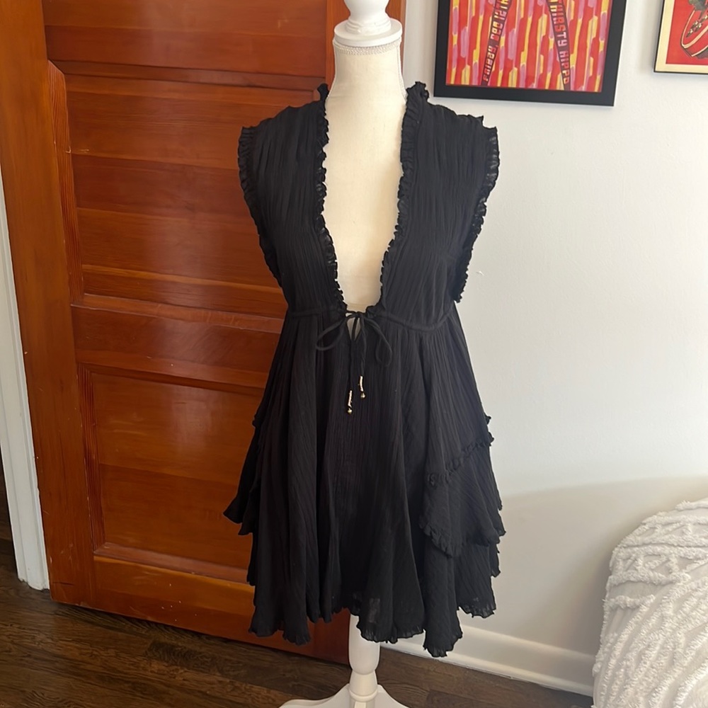 NWOT black free people mini dress